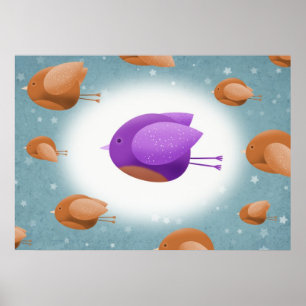 Vogelvliegen - poster afdrukken