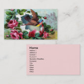 Vogelvliegen uit paaseieren Victoriaans Visitekaartje (Voorkant / Achterkant)