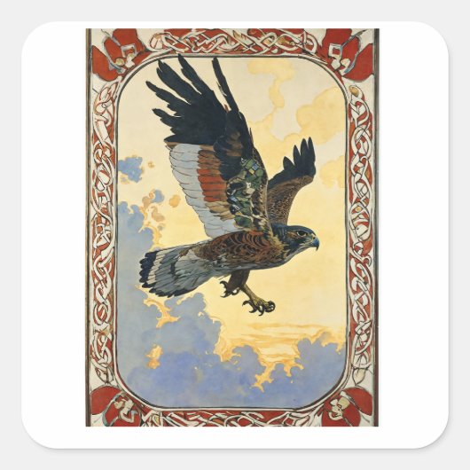 Vogelvliegen Vierkante Sticker (Voorkant)