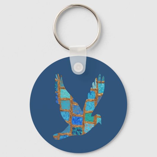 Vogelvliegtuig in vlucht sleutelhanger (Voorkant)