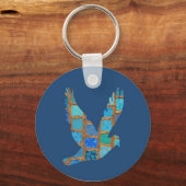 Vogelvliegtuig in vlucht sleutelhanger (Voorkant)