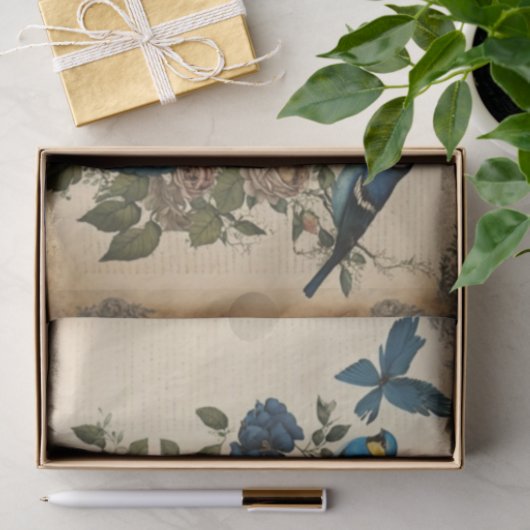  vogelvlinders en bloemen ontkoppelen tissuepapier (Geschenk)