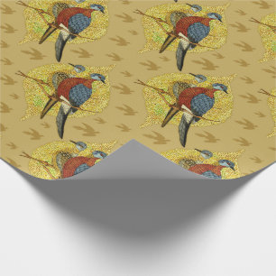vogelvloerpapier cadeaupapier