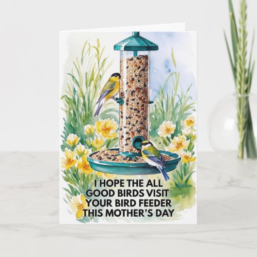 Vogelvoeder Moederdag Kaart Vogelwachterskaart (Voorkant)