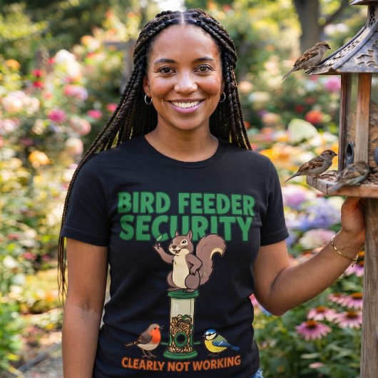 Vogelvoederbeveiliging Funny Eekhoorn T-Shirt