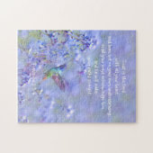 Vogelvogel Blauwe tuinboer BijbelScripting Legpuzzel (Horizontaal)