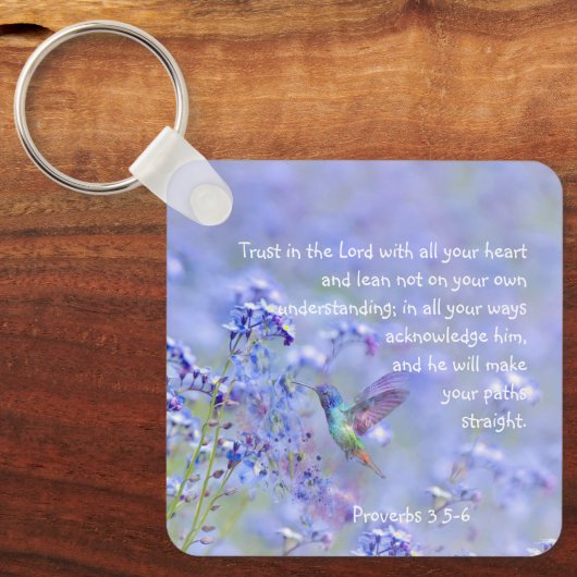 Vogelvogel Blauwe tuinboer BijbelScripting Sleutelhanger (Voorkant)