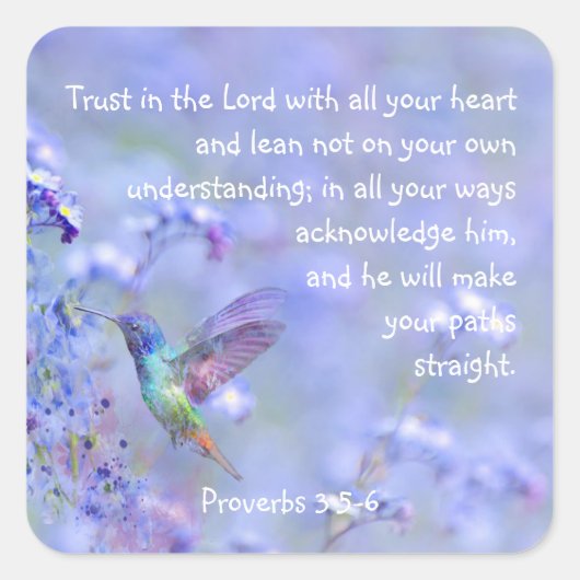 Vogelvogel Blauwe tuinboer BijbelScripting Vierkante Sticker (Voorkant)