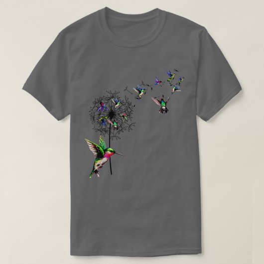 Vogelvogel Dandelion FlowersVoor vrouwelijke Manne T-shirt (Design voorkant)