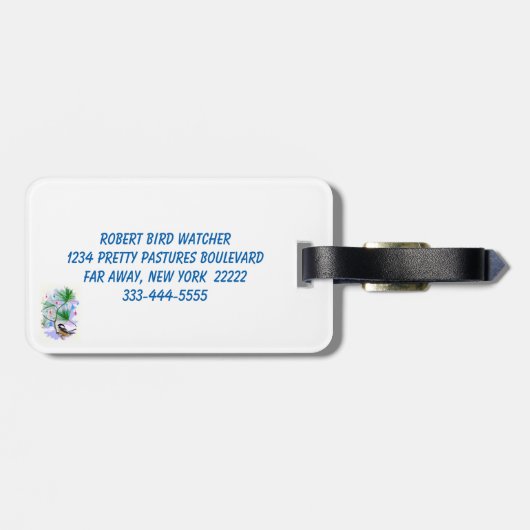 Vogelvogel in het Bagagelabel van de vogelpest (Achterkant horizontaal)