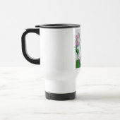 Vogelvogel met roze bloem hibiscus reisbeker (Links)