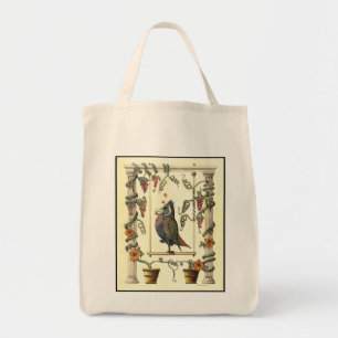 Vogelvogel op zinging - organische Canvas tas