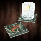 Vogelvogel van de botanische tempel van Flora Glazen Onderzetter