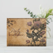 Vogelvogel van de  Floral Elegant Party van het Pa Kaart (Staand voorkant)