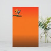 Vogelvogel van de Paradijsbloem Briefpapier (Staand voorkant)