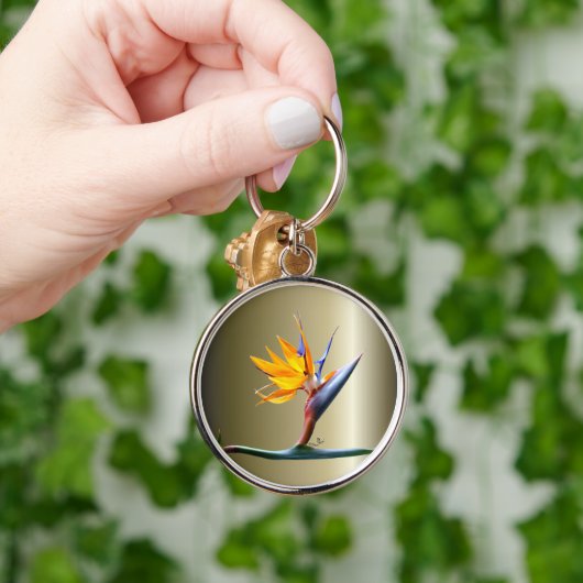 Vogelvogel van de Paradijsbloem Sleutelhanger (Hand)