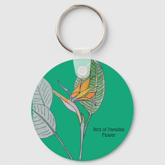 Vogelvogel van de Paradijsbloem Sleutelhanger (Voorkant)