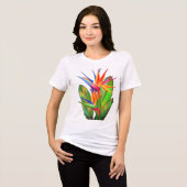Vogelvogel van de Paradijsbloem Tri-Blend Shirt (Voorkant volledig)