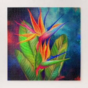 Vogelvogel van de Paradise Bloem Puzzle Strelitzia Legpuzzel
