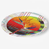 Vogelvogel van de Paradise Flower Geometric Tropic Papieren Bordje (Gekanteld)