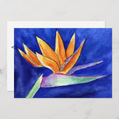 Vogelvogel van de Paradise Flower Waterverf Art In Kaart (Voorkant / Achterkant)