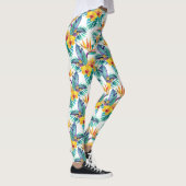 Vogelvogel van het paradijs en het orchidee Patroo Leggings (Rechts)