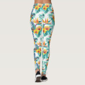 Vogelvogel van het paradijs en het orchidee Patroo Leggings (Achterkant)