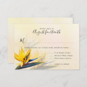 Vogelvogel van het paradijselijke Hawaiian Wedding RSVP Kaartje (Voorkant / Achterkant)