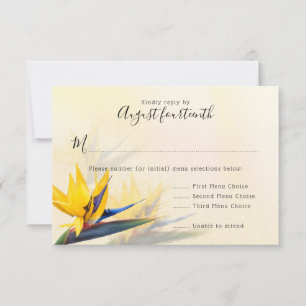 Vogelvogel van het paradijselijke Hawaiian Wedding RSVP Kaartje