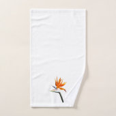 Vogelvogel van het Paradise Oranje Tropische Bloem Bad Handdoek (Handdoek)