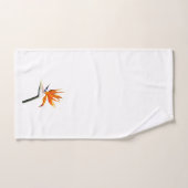 Vogelvogel van het Paradise Oranje Tropische Bloem Bad Handdoek (Handdoek)
