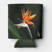 Vogelvogel van het Paradise Oranje Tropische Bloem Blikjeskoeler (Voorkant)