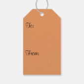 Vogelvogel van het Paradise Oranje Tropische Bloem Cadeaulabel (Achterkant)