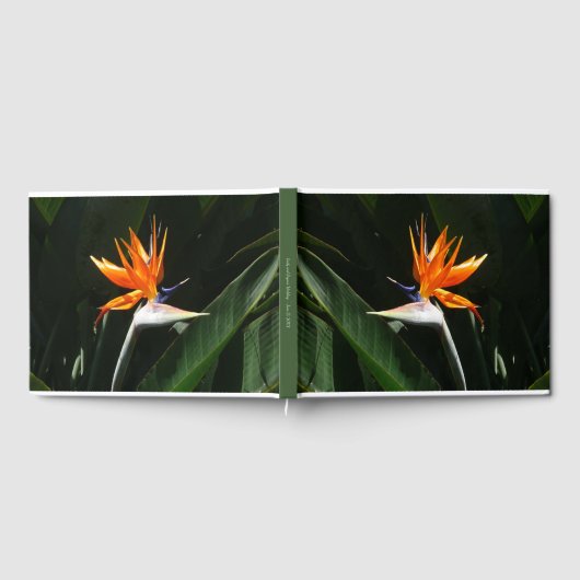 Vogelvogel van het Paradise Oranje Tropische Bloem Gastenboek (Volledig)