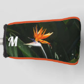 Vogelvogel van het Paradise Oranje Tropische Bloem Golfheadcover (Voorkant)
