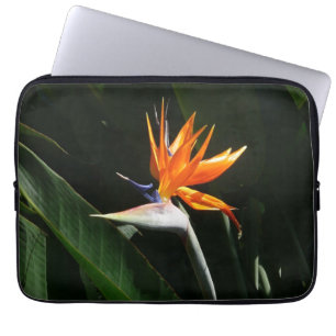 Vogelvogel van het Paradise Oranje Tropische Bloem Laptop Sleeve