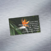 Vogelvogel van het Paradise Oranje Tropische Bloem Magnetisch Visitekaartje (Voorbeeld)