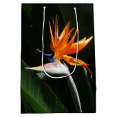 Vogelvogel van het Paradise Oranje Tropische Bloem Medium Cadeauzakje (Achterkant)