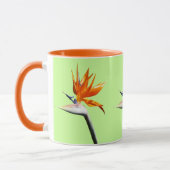 Vogelvogel van het Paradise Oranje Tropische Bloem Mok (Links)