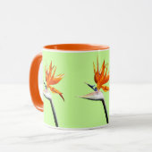 Vogelvogel van het Paradise Oranje Tropische Bloem Mok (Voorkant links)