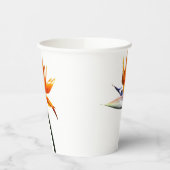 Vogelvogel van het Paradise Oranje Tropische Bloem Papieren Bekers (Links)