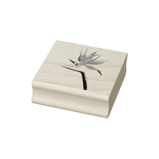 Vogelvogel van het Paradise Oranje Tropische Bloem Rubberstempel (Stempel)