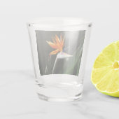 Vogelvogel van het Paradise Oranje Tropische Bloem Shot Glas (Achterkant)