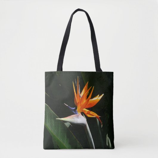 Vogelvogel van het Paradise Oranje Tropische Bloem Tote Bag (Voorkant)
