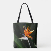 Vogelvogel van het Paradise Oranje Tropische Bloem Tote Bag (Achterkant)