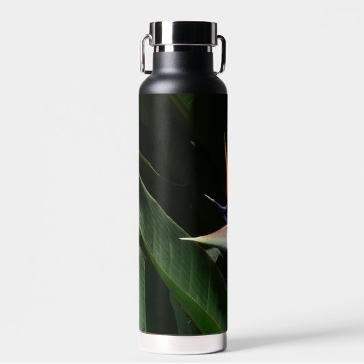 Vogelvogel van het Paradise Oranje Tropische Bloem Waterfles (Voorkant)