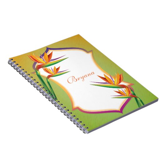 Vogelvogel van het Paradise Tropical Floral Notiti Notitieboek (Rechterzijde)