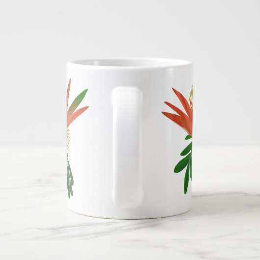 Vogelvogel van het Plant Paradise Art Greenery Grote Koffiekop (Achterkant)