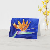 Vogelvogel van het Wenskaart voor het schilderen v Kaart (Gele Bloem)