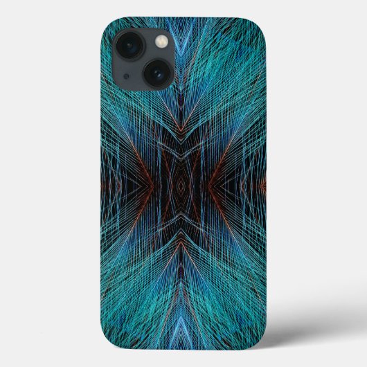 Vogelvogel van paradie Fractal Feather Design Case-Mate iPhone Case (Achterkant)